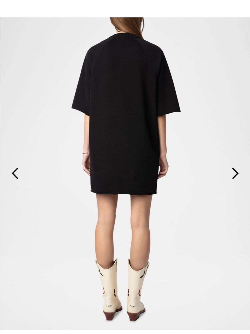 Black Graphic 'Rock n Roll' Mini T-Shirt Dress - Picture 2 of 6